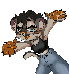 Animated pixel art portrait of NANO's character