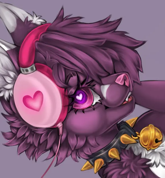 Fullcolor bust-up of a furry character