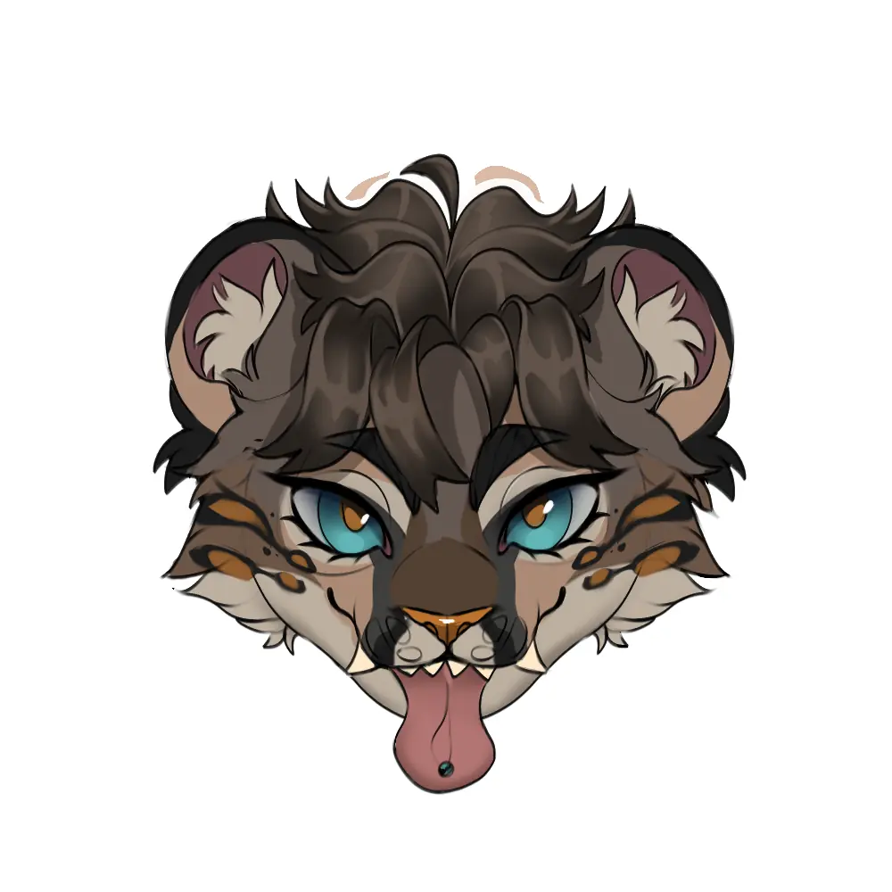 Fullcolor bust-up of a canine character