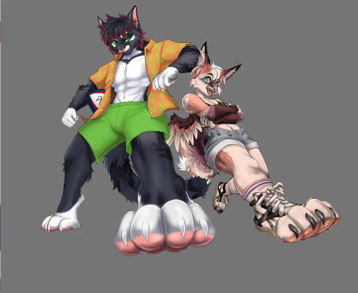 Two characters resting together